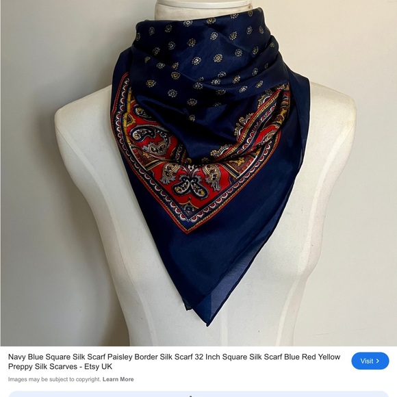 Silk Paisley 32 in Scarf - Picture 3 of 4